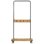 Perchero con ruedas madera maciza mango y hierro 90x35x190 cm by , Hat and coat racks - Ref: Foro24-358580, Price: 115,36 €, ...