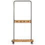 Rollgarderobe aus massivem Mangoholz und Eisen 90x35x190 cm von , Hut- und Garderobenständer - Ref: Foro24-358580, Preis: 116...
