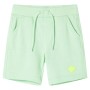 Pantalones cortos infantiles con cordón verde chillón 128