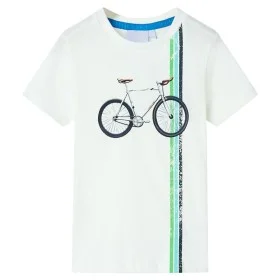 Kurzarm-T-Shirt für Kinder in der Farbe Ecru 128 von , Kinder-T-Shirts - Ref: Foro24-12147, Preis: 8,19 €, Rabatt: %