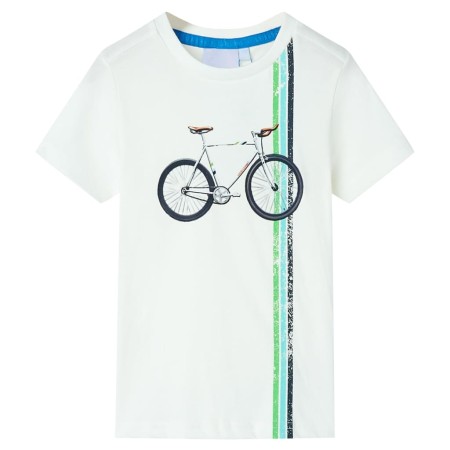 Kurzarm-T-Shirt für Kinder in der Farbe Ecru 128 von , Kinder-T-Shirts - Ref: Foro24-12147, Preis: 8,28 €, Rabatt: %