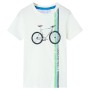 Kurzarm-T-Shirt für Kinder in der Farbe Ecru 128 von , Kinder-T-Shirts - Ref: Foro24-12147, Preis: 8,28 €, Rabatt: %