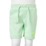 Pantalones cortos infantiles con cordón verde chillón 128