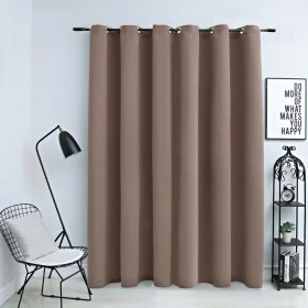 Blackout curtain with taupe metal rings 290x245 cm by vidaXL, Curtains and curtains - Ref: Foro24-134437, Price: 35,16 €, Dis...