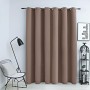 Cortina opaca con anillas de metal gris topo 290x245 cm de vidaXL, Cortinas y visillos - Ref: Foro24-134437, Precio: 40,76 €,...