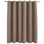 Cortina opaca con anillas de metal gris topo 290x245 cm de vidaXL, Cortinas y visillos - Ref: Foro24-134437, Precio: 35,15 €,...