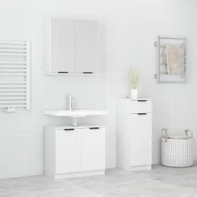 3-teiliges Badezimmermöbelset aus weißem Sperrholz von , Badezimmermöbel - Ref: Foro24-3115868, Preis: 176,31 €, Rabatt: %