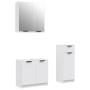 3-teiliges Badezimmermöbelset aus weißem Sperrholz von , Badezimmermöbel - Ref: Foro24-3115868, Preis: 181,45 €, Rabatt: %