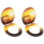 Toilet seats with lid 2 pcs MDF savanna design by , Toilet and bidet seats - Ref: Foro24-3056418, Price: 77,49 €, Discount: %