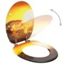 Toilet seats with lid 2 pcs MDF savanna design by , Toilet and bidet seats - Ref: Foro24-3056418, Price: 77,49 €, Discount: %