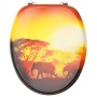 Toilet seats with lid 2 pcs MDF savanna design by , Toilet and bidet seats - Ref: Foro24-3056418, Price: 78,99 €, Discount: %