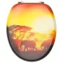 Toilet seats with lid 2 pcs MDF savanna design by , Toilet and bidet seats - Ref: Foro24-3056418, Price: 77,49 €, Discount: %