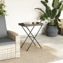 Gray synthetic rattan folding tray table 65x40x75 cm by , Garden tables - Ref: Foro24-365129, Price: 42,17 €, Discount: %