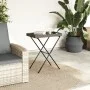 Gray synthetic rattan folding tray table 65x40x75 cm by , Garden tables - Ref: Foro24-365129, Price: 47,63 €, Discount: %