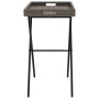 Gray synthetic rattan folding tray table 65x40x75 cm by , Garden tables - Ref: Foro24-365129, Price: 42,17 €, Discount: %