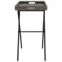 Gray synthetic rattan folding tray table 65x40x75 cm by , Garden tables - Ref: Foro24-365129, Price: 47,63 €, Discount: %
