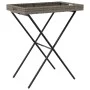Gray synthetic rattan folding tray table 65x40x75 cm by , Garden tables - Ref: Foro24-365129, Price: 47,63 €, Discount: %