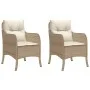 Garden armchairs with cushions 2 units beige synthetic rattan by , Garden chairs - Ref: Foro24-365148, Price: 231,19 €, Disco...