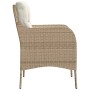 Gartensessel mit Kissen 2 Einheiten beiges synthetisches Rattan von , Gartenstühle - Ref: Foro24-365148, Preis: 221,32 €, Rab...