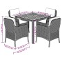 5-teiliges Gartenmöbel-Set mit schwarzen synthetischen Rattankissen von , Gartensets - Ref: Foro24-3211867, Preis: 537,47 €, ...