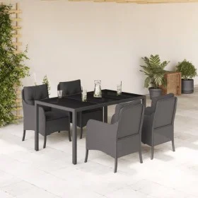 5-piece garden furniture set with black synthetic rattan cushions by , Garden sets - Ref: Foro24-3211850, Price: 554,52 €, Di...