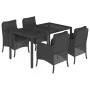 5-piece garden furniture set with black synthetic rattan cushions by , Garden sets - Ref: Foro24-3211850, Price: 554,52 €, Di...