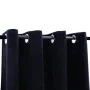 Verdunkelungsvorhänge mit Ringen, 2 Stück, schwarzer Samt, 140 x 175 cm von vidaXL, Vorhänge und Gardinen - Ref: Foro24-13448...