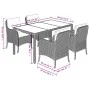 5-piece garden furniture set with black synthetic rattan cushions by , Garden sets - Ref: Foro24-3211850, Price: 554,52 €, Di...