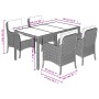 5-teiliges Gartenmöbel-Set mit schwarzen synthetischen Rattankissen von , Gartensets - Ref: Foro24-3211850, Preis: 588,82 €, ...