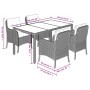 5-teiliges Gartenmöbel-Set mit schwarzen synthetischen Rattankissen von , Gartensets - Ref: Foro24-3211844, Preis: 573,50 €, ...