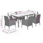 7-piece garden dining set and black synthetic rattan cushions by , Garden sets - Ref: Foro24-3211846, Price: 756,43 €, Discou...