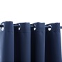 Blackout curtains with metal rings 2 units blue 140x175 cm by vidaXL, Curtains and curtains - Ref: Foro24-134450, Price: 36,7...