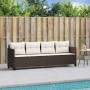 Lounger with brown synthetic rattan cushions by , Loungers - Ref: Foro24-368327, Price: 215,94 €, Discount: %