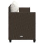 Lounger with brown synthetic rattan cushions by , Loungers - Ref: Foro24-368327, Price: 215,94 €, Discount: %