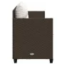 Lounger with brown synthetic rattan cushions by , Loungers - Ref: Foro24-368327, Price: 212,23 €, Discount: %