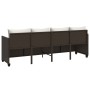 Lounger with brown synthetic rattan cushions by , Loungers - Ref: Foro24-368327, Price: 215,94 €, Discount: %
