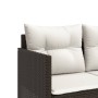 Lounger with brown synthetic rattan cushions by , Loungers - Ref: Foro24-368327, Price: 215,94 €, Discount: %
