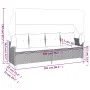 Sonnenliege mit Verdeck und beigen synthetischen Rattankissen von , Liegen - Ref: Foro24-368338, Preis: 254,96 €, Rabatt: %