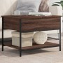 Oak brown metal engineered wood coffee table 70x50x50 cm by , Coffee table - Ref: Foro24-845345, Price: 54,87 €, Discount: %