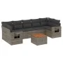 8-piece garden sofa set and gray synthetic rattan cushions by , Garden sets - Ref: Foro24-3256809, Price: 498,88 €, Discount: %