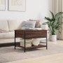 Oak brown metal engineered wood coffee table 70x50x50 cm by , Coffee table - Ref: Foro24-845345, Price: 54,87 €, Discount: %