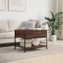 Oak brown metal engineered wood coffee table 70x50x50 cm by , Coffee table - Ref: Foro24-845345, Price: 54,21 €, Discount: %