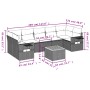 8-piece garden sofa set and gray synthetic rattan cushions by , Garden sets - Ref: Foro24-3256809, Price: 491,42 €, Discount: %