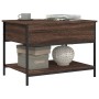 Oak brown metal engineered wood coffee table 70x50x50 cm by , Coffee table - Ref: Foro24-845345, Price: 54,87 €, Discount: %