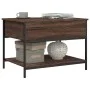 Oak brown metal engineered wood coffee table 70x50x50 cm by , Coffee table - Ref: Foro24-845345, Price: 54,21 €, Discount: %