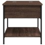 Oak brown metal engineered wood coffee table 70x50x50 cm by , Coffee table - Ref: Foro24-845345, Price: 54,87 €, Discount: %
