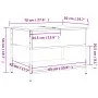 Couchtisch aus eichenbraunem Metallwerkstoff, 70 x 50 x 50 cm von , Couchtisch - Ref: Foro24-845345, Preis: 54,21 €, Rabatt: %