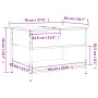Oak brown metal engineered wood coffee table 70x50x50 cm by , Coffee table - Ref: Foro24-845345, Price: 54,87 €, Discount: %