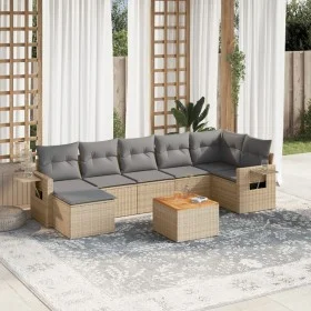 Garden sofa set with beige cushions mix 8 pieces PE rattan by , Garden sets - Ref: Foro24-3257004, Price: 504,91 €, Discount: %