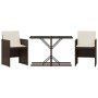 Gartenstühle und Tisch mit Kissen 3 Stück braunes PE-Rattan von , Gartensets - Ref: Foro24-365065, Preis: 168,64 €, Rabatt: %